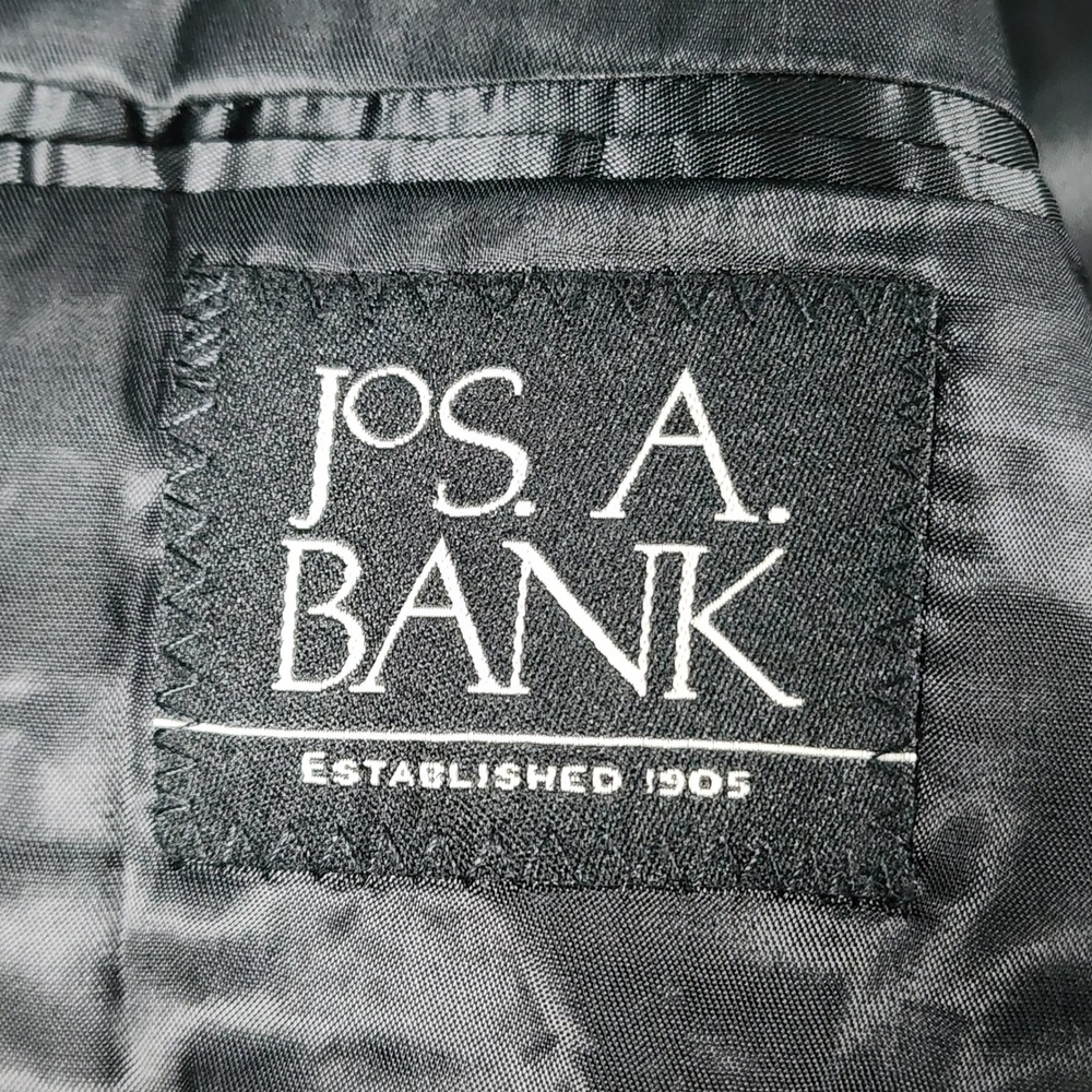 NWT Jos. A. Bank Executive Collection 100% Wool Blazer Mens 42L Navy Herringbone - Picture 9 of 15